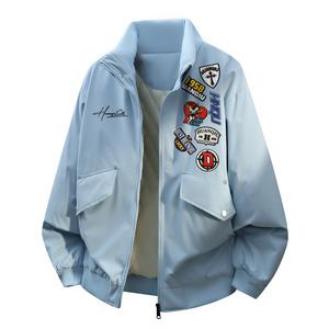 Пуховик Unisex Stand Collar Moderate Puffer Jacket HUANQIU, moonсветло-синий