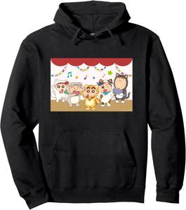 Толстовка с капюшоном Crayon Shin-chan Konego Yuugi Party Playing Hoodie Crayon Shinchan, черный