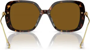 Женские квадратные солнцезащитные очки Swarovski SK6011, Havana/Polarized Brown
