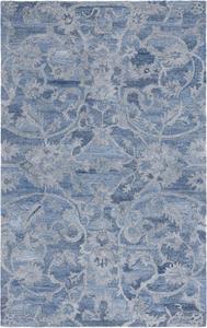 Ковер SAFAVIEH, 92 x 153 см, Anatolia Collection, Blue & Grey, ручной работы, идеально для гостиной, спальни, столовой (AN401M-3)
