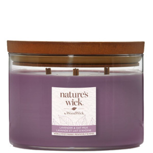 Ароматическая Свеча Woodwick Natures Wick Lavender & Oatmilk, 1 шт