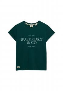 Superdry & Co Футболка в темно-зеленом цвете