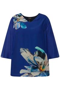 Рубашка оверсайз Ulla Popken, синий