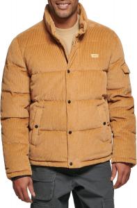 Levi's Мужская дутая куртка-пуховик, Worker Brown Corduroy