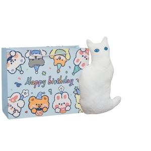 Трехцветный силуэт кошки кошка ночи плюшевая кукла высота 30cm/35cm/36cm Fat Fat Dragon