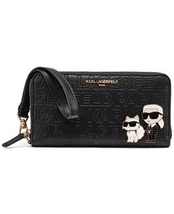 Кошелек на молнии Meribel Top Zip Wallet KARL LAGERFELD PARIS, Black/Gold