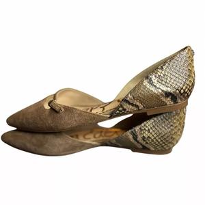 Женские замшевые сандалии Rina со змеиным принтом из коричневой замши/кожи со змеиным принтом Sam Edelman