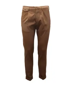 Льняные хлопковые брюки Lawrence Michael Coal, коричневый