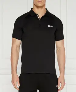 Футболка поло Slim fit Boss Green, черный