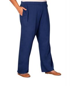 Широкие хлопковые брюки темно-синего цвета Plus On The Plus Side, темно-синий