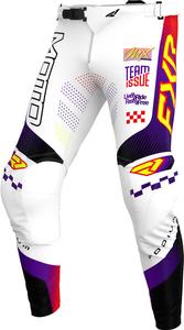 Детские мотокроссовые штаны FXR podium, White/Purple