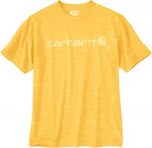 Мужская футболка Carhartt с коротким рукавом и большим фирменным логотипом, Solar Yellow Snow Heather
