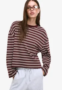 Топ с длинными рукавами Bershka, Dark Red