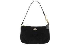 COACH Нолит бархатная сумка через плечо женская золотая и черная