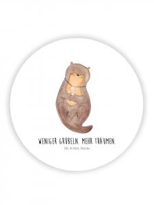 Mr. & Mrs. Panda Магнит на холодильник в виде панциря выдры с надписью белого цвета