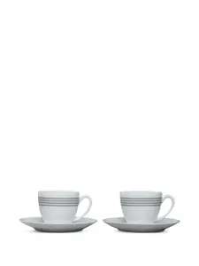 Набор кофейных чашек с полосками 4-Bar Thom Browne, белый