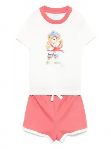Комплект из топа и шортов с принтом Polo Bear POLO RALPH LAUREN KIDS, белый