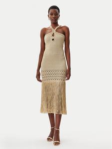 Облегающее трикотажное платье P25CPABO0401 Simona Corsellini, бежевый