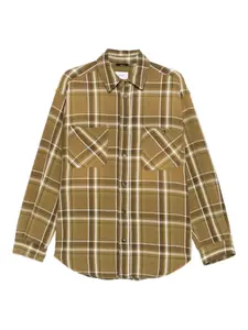 Клетчатая рубашка с нагрудным карманом Haikure, зеленый