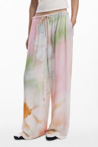 широкие брюки, акварельный рисунок