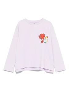 Футболка с длинным рукавом Earth Friends Stella McCartney Kids, фиолетовый