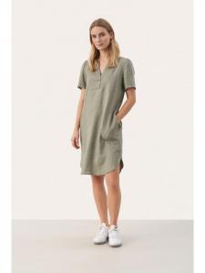 Платье AminasePW, прямого кроя, цвета ветивера PART TWO