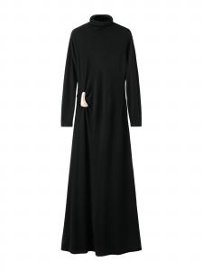 MANGO Вязаное платье 'Ana' в черном цвете