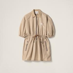 Платье из технической ткани MIU MIU, шнур