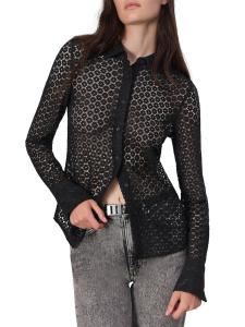 Кружевная рубашка с длинными рукавами Yvette rag & bone, черный