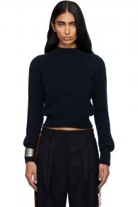 Приталенный свитер Dries Van Noten, темно-синий