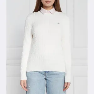 Облегающий свитер Gant, белый