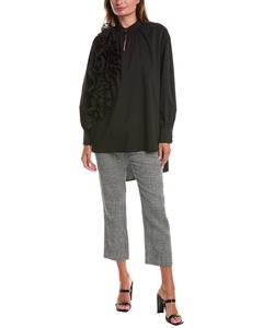 Грация Рубашка с оборкой Gracia, черный