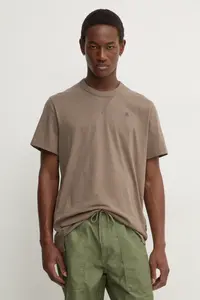 Хлопковая футболка G-Star Raw, коричневый