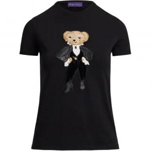 Футболка с аппликацией Polo Bear Ralph Lauren, черный