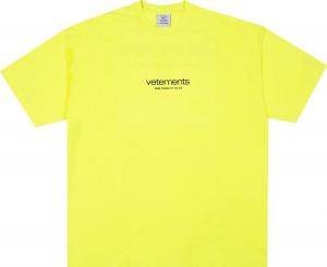 Футболка Vetements Urban Logo  'Neon Yellow', желтый