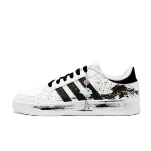 Adidas Neo Кроссовки Breaknet Golden Ink Mountain River с амортизацией, износостойкие, низкие, для скейтбординга, мужские, черно-белые