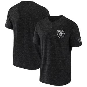 Мужская черная футболка Henley из коллекции NFL x Darius Rucker от Fanatics Las Vegas Raiders Slub