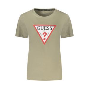 Зеленая хлопковая футболка Guess Shoes, зеленый