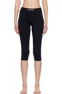 Модальные короткие леггинсы для йоги Tom Ford, черный