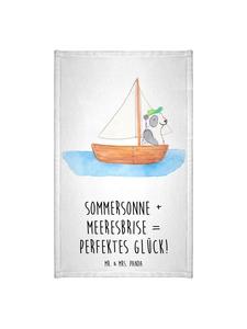 Mr. & Mrs. Panda Белое полотенце, лето, море, счастье с поговоркой