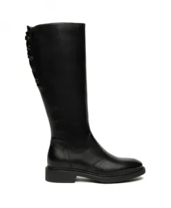 Кожаные ботинки на шнуровке и массивном каблуке Nerogiardini, черный