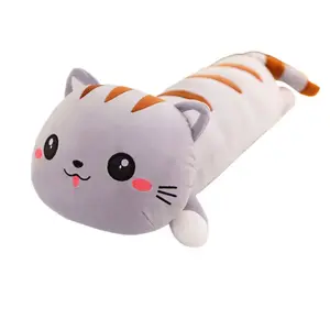 Плюшевая кукла с мультяшным котенком, высота 50см/60см/80см/100см/120см JIZHUAN, серый