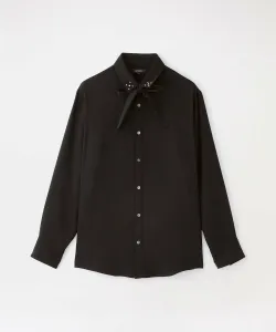 Рубашка с бантом из ленты Рампони Loveless, цвет Black