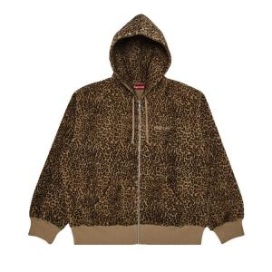 Толстовка Supreme Pilled Zip Up Hooded Sweatshirt Cheetah, разноцветный