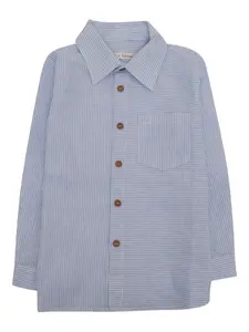 Полосатая рубашка на пуговицах Zhoe & Tobiah, синий