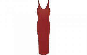Платье Saint Laurent без рукавов, красный
