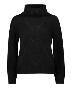 Вязаный свитер с воротником Betty & Co, черный