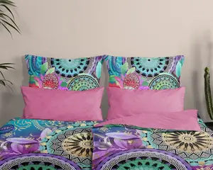 Пододеяльник HIP 200x200 + 2* 80x80 см - мандалы и листья Muller Textil