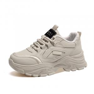 NANJIREN Серые женские кроссовки лоу-топ с массивной подошвой, цвет Gray