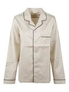 Рубашка-пижама в полоску Tekla, коричневый